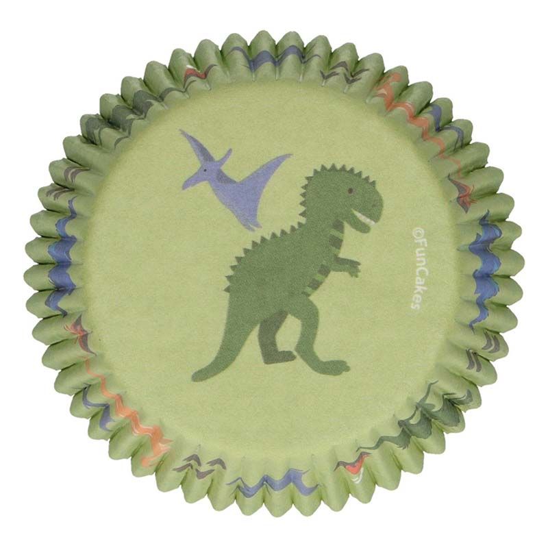 Muffinförmchen Dinosaurier Grün 48 St